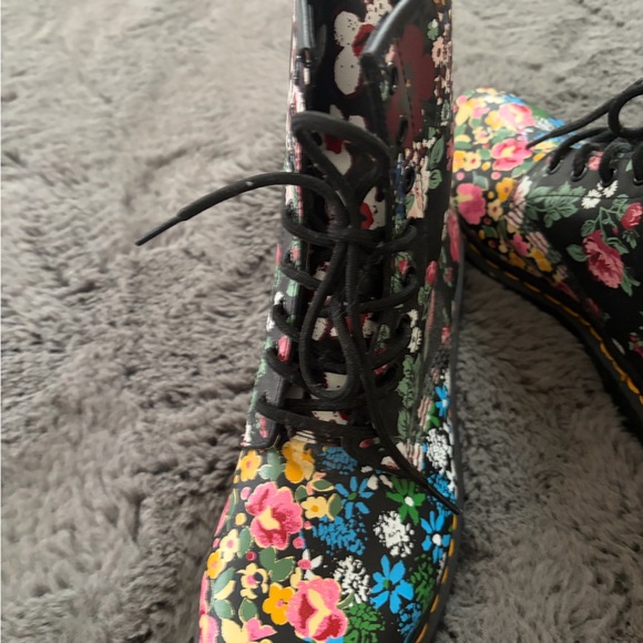 Dr. Martens Black Floral Combat Boots - Picture 5 of 5